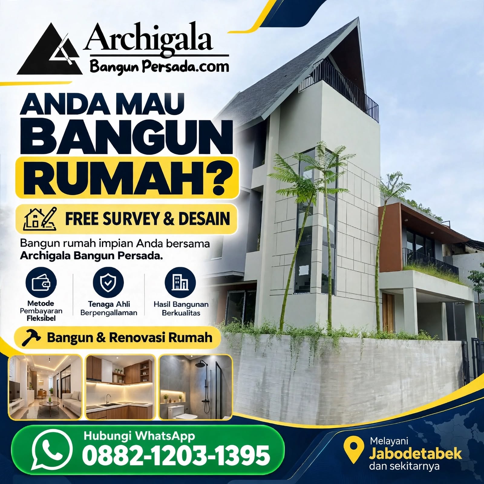 Biaya borongan bangun rumah per m2